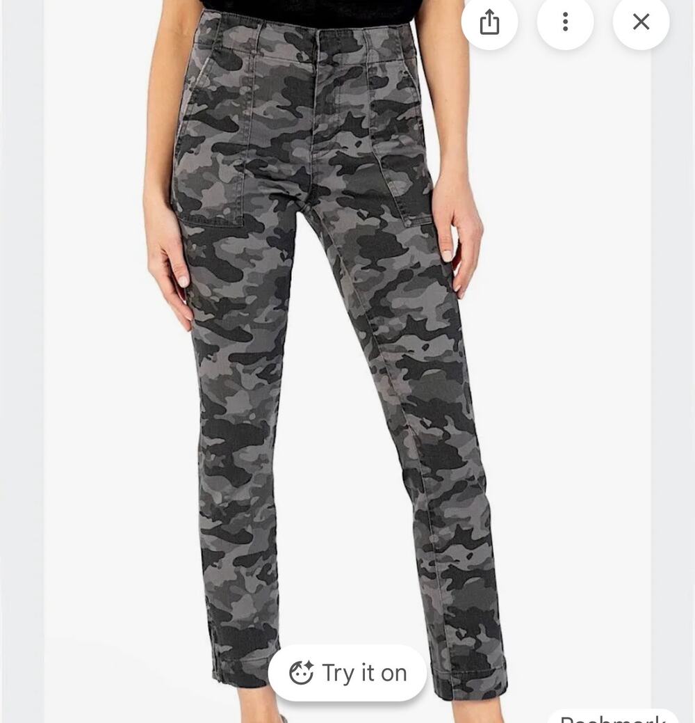 Kut from the Kloth Camo Reese Ankle Straight Leg Women's Size 8